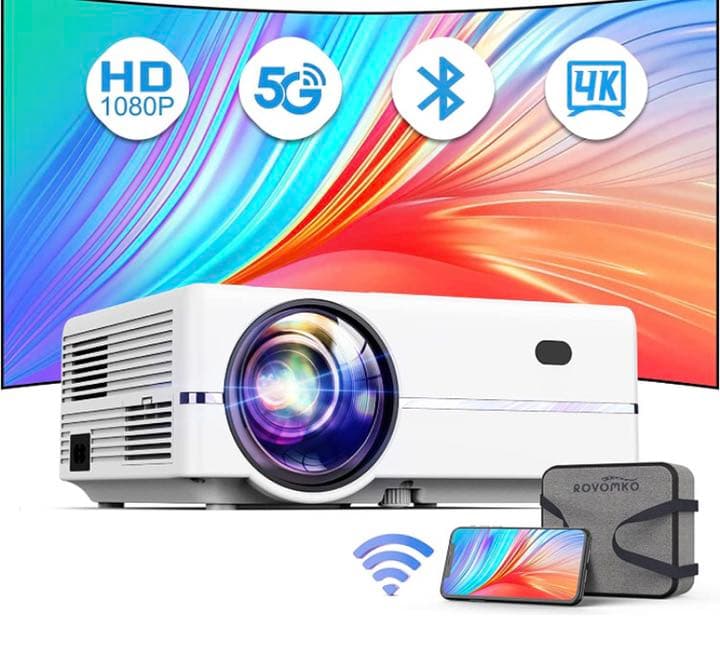 【最新】 スマホ対応WiFiプロジェクター 小型 5GWi-Fi