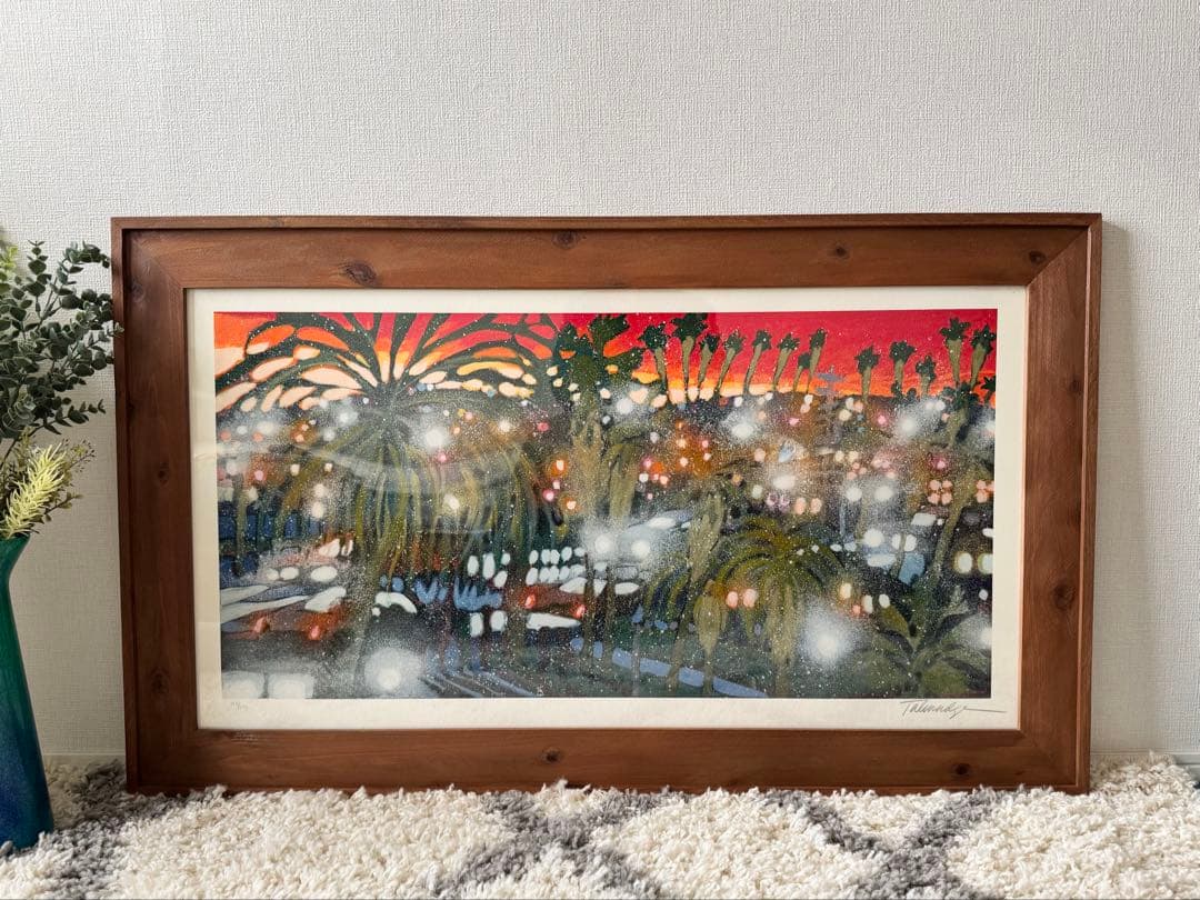 癒される絵画★ジェームスタルマージ (サンタモニカサンセット) シルクスクリーン