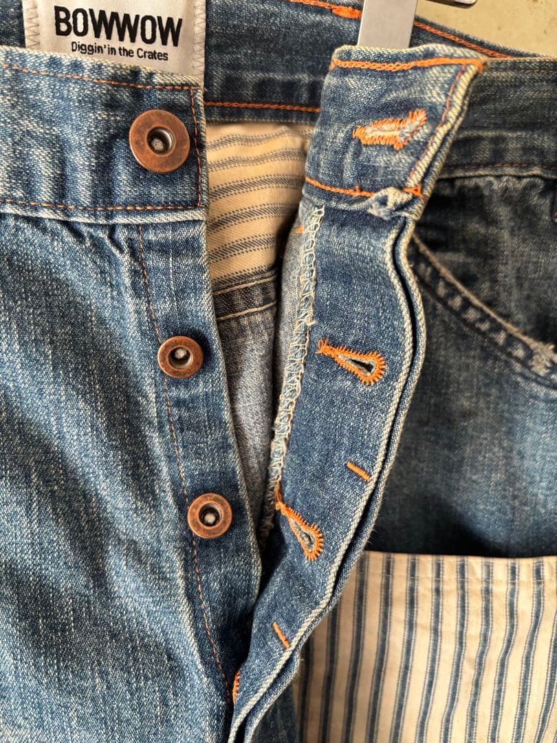 パンツ BOWWOW LAPD PRISONER DENIM PANTS AGED L