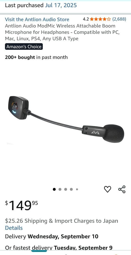 Antlion Audio ModMic ワイヤレス GDL-0700