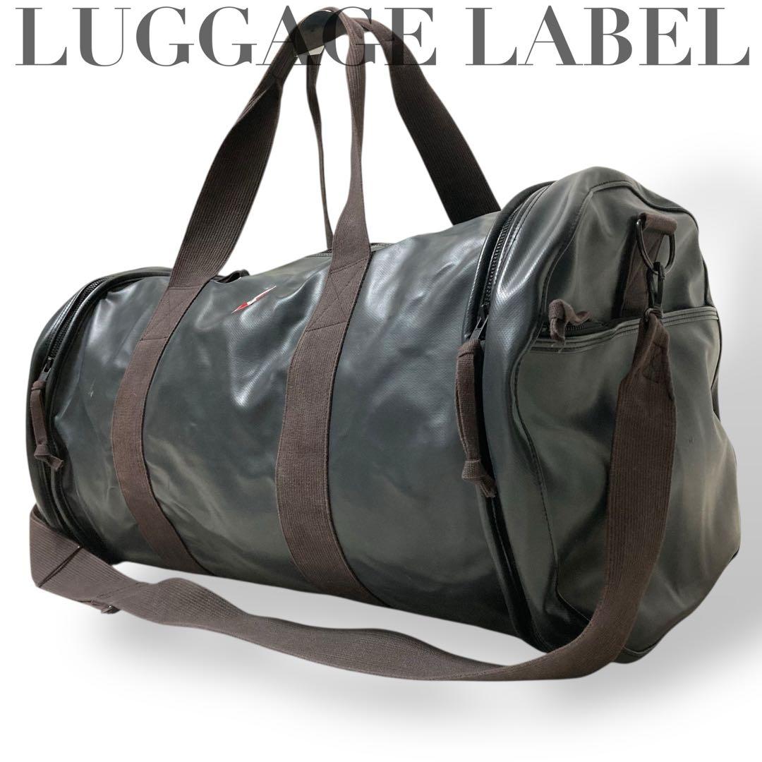 【美品】ラゲッジレーベル　2way ボストンバッグ　トラベル　黒　斜め掛け大容量