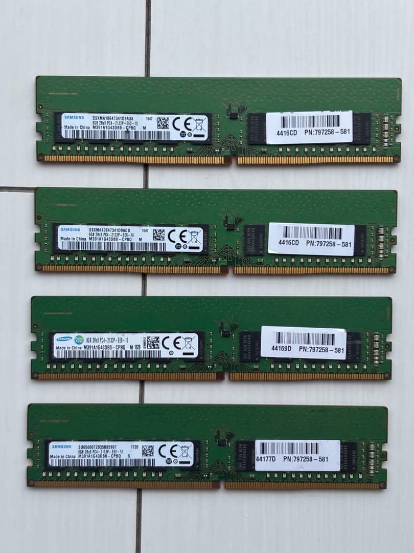 Samsung DDR4 メモリ 32GB (8GB×4枚)