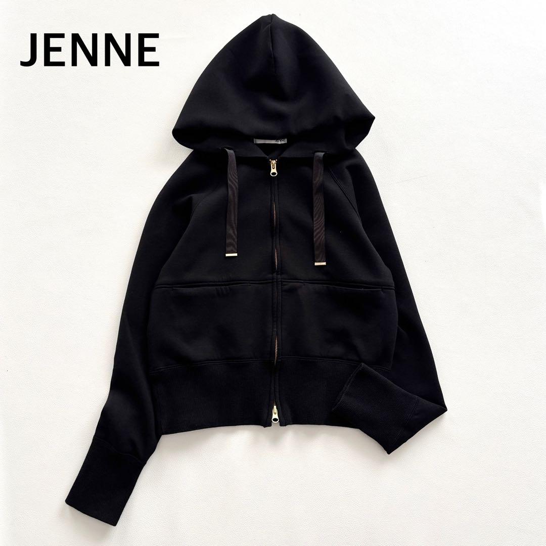 02450 JENNE 日本製美ラインパーカー（UVカット）　ブラック