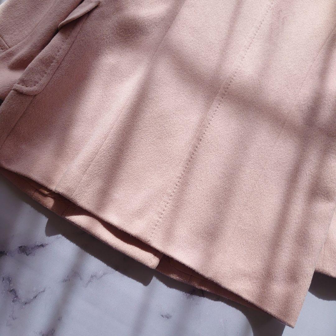 レリアン アンゴラ100％ ピンク ピーコート サイズ9 M相当 長袖 ダブル