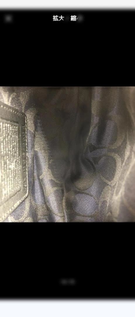 【極美品】COACHコーチ　ハンドバッグ　ポーチ　ブラック　レザー　　8A64