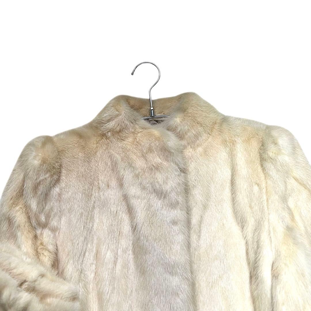 着丈80cm パールミンク リアルファーコート サガミンク 毛皮 11号