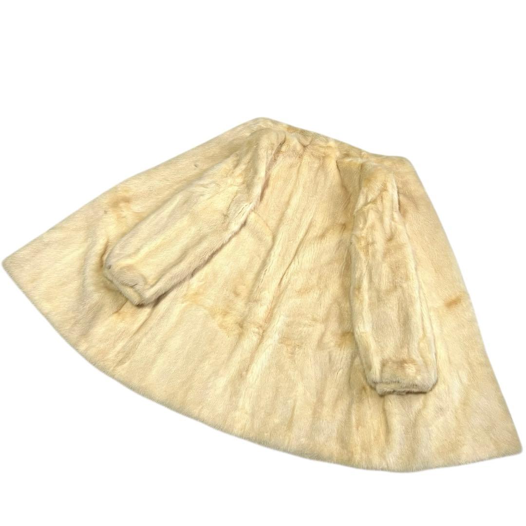 着丈80cm パールミンク リアルファーコート サガミンク 毛皮 11号