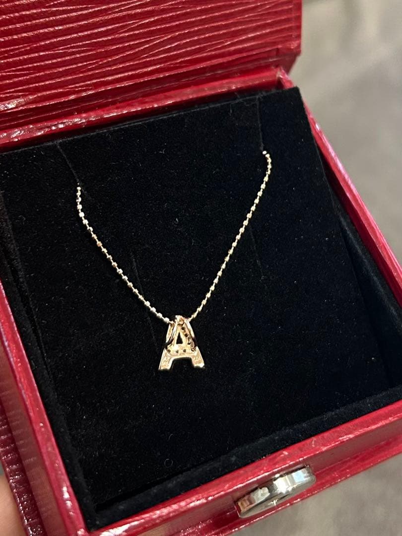 LIN'S ピンクゴールド 14金 ダイヤモンド ネックレス