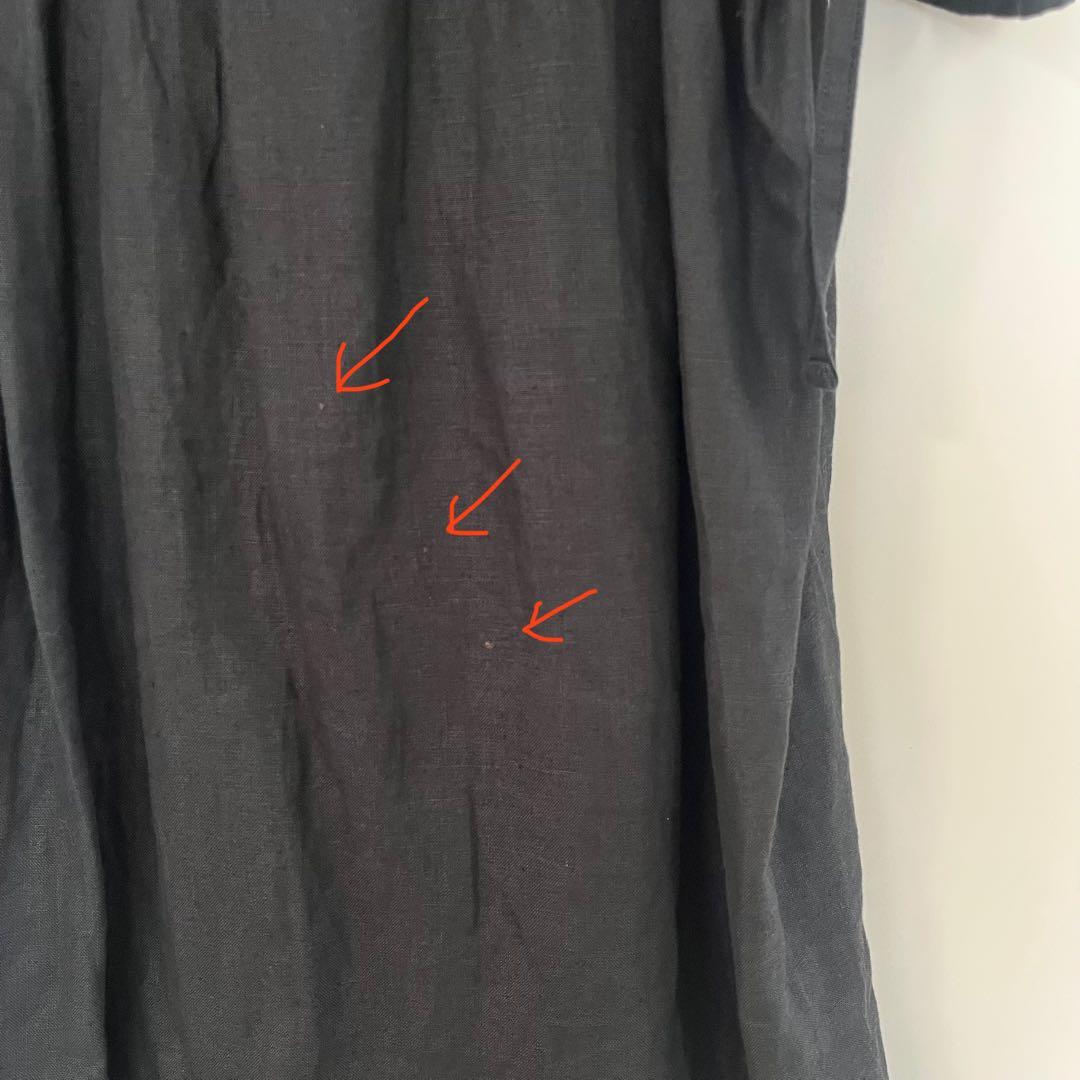 handmade ウィリアムモリスいちご泥棒×リネン ワンピース フリーサイズ