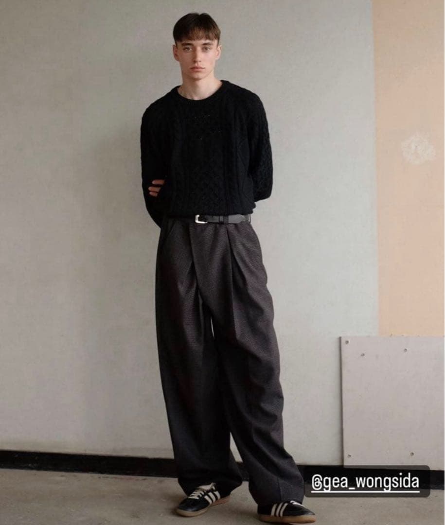 【名作】Acne Studios ワイドパンツ ラップパンツ 48 トラウザー