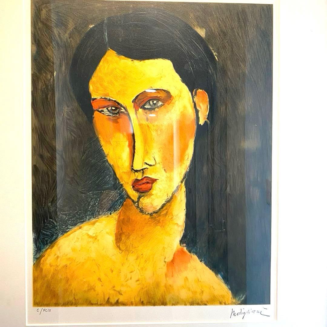 人気画家⭐️モディリアーニ ⭐️ 名画 リトグラフ 額付き版画