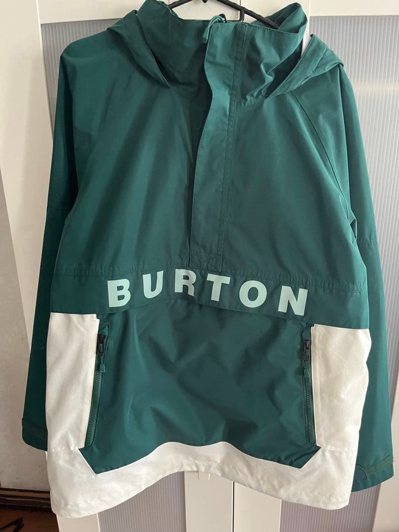 美品　BURTON スノーボードウェア L グリーン/ホワイト