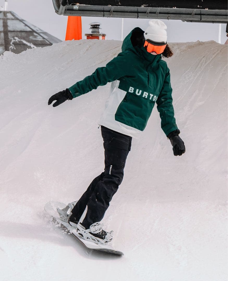 美品　BURTON スノーボードウェア L グリーン/ホワイト