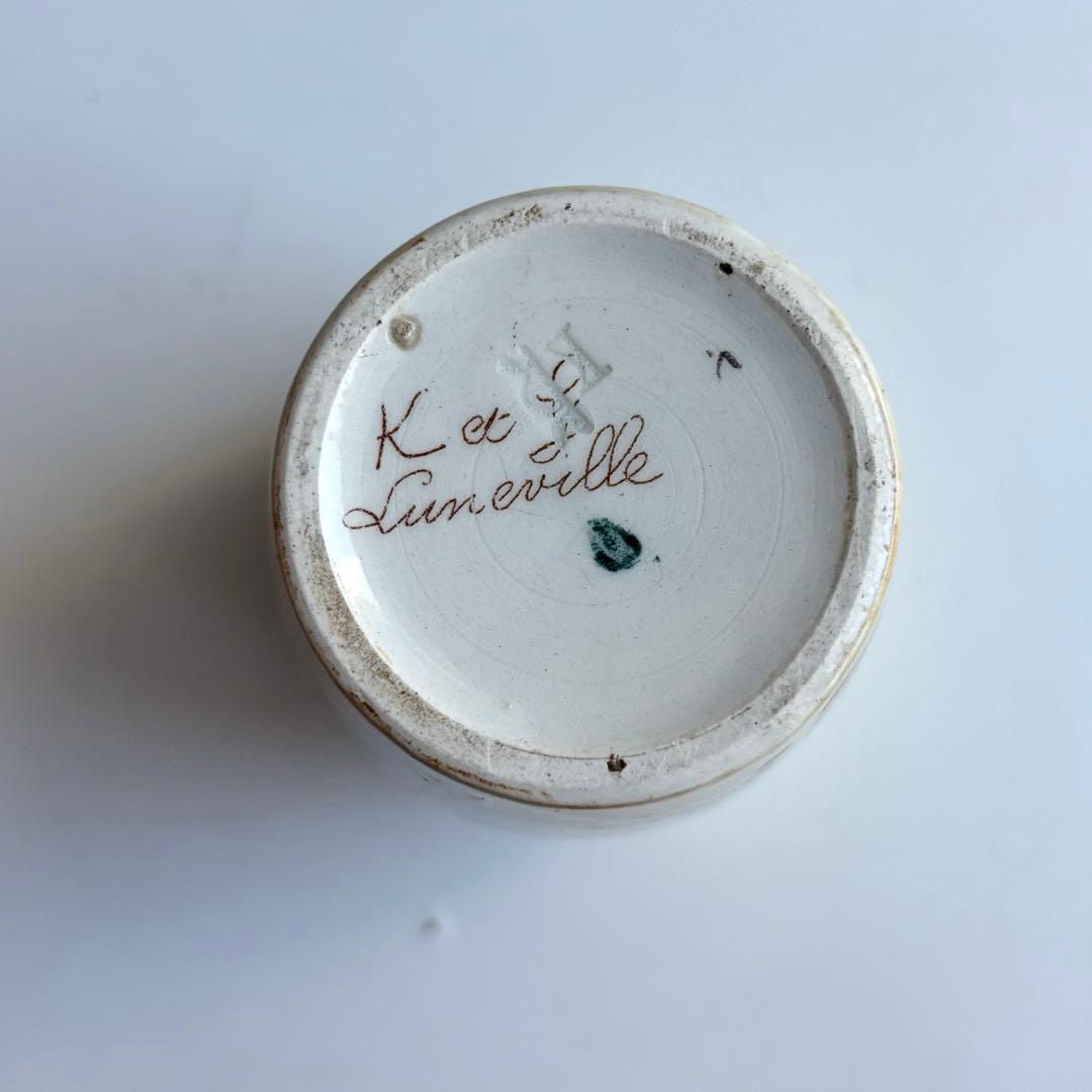 【希少】フランスアンティーク リュネヴィル マスタードポット ミッシェルおばさん