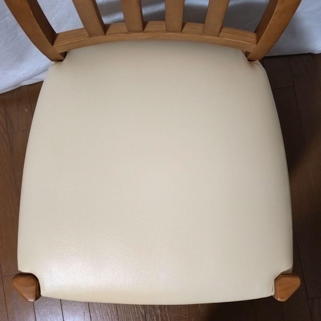 朝日木材加工　ダイニングチェア　2脚セット②　座面カバー付き　送料無料