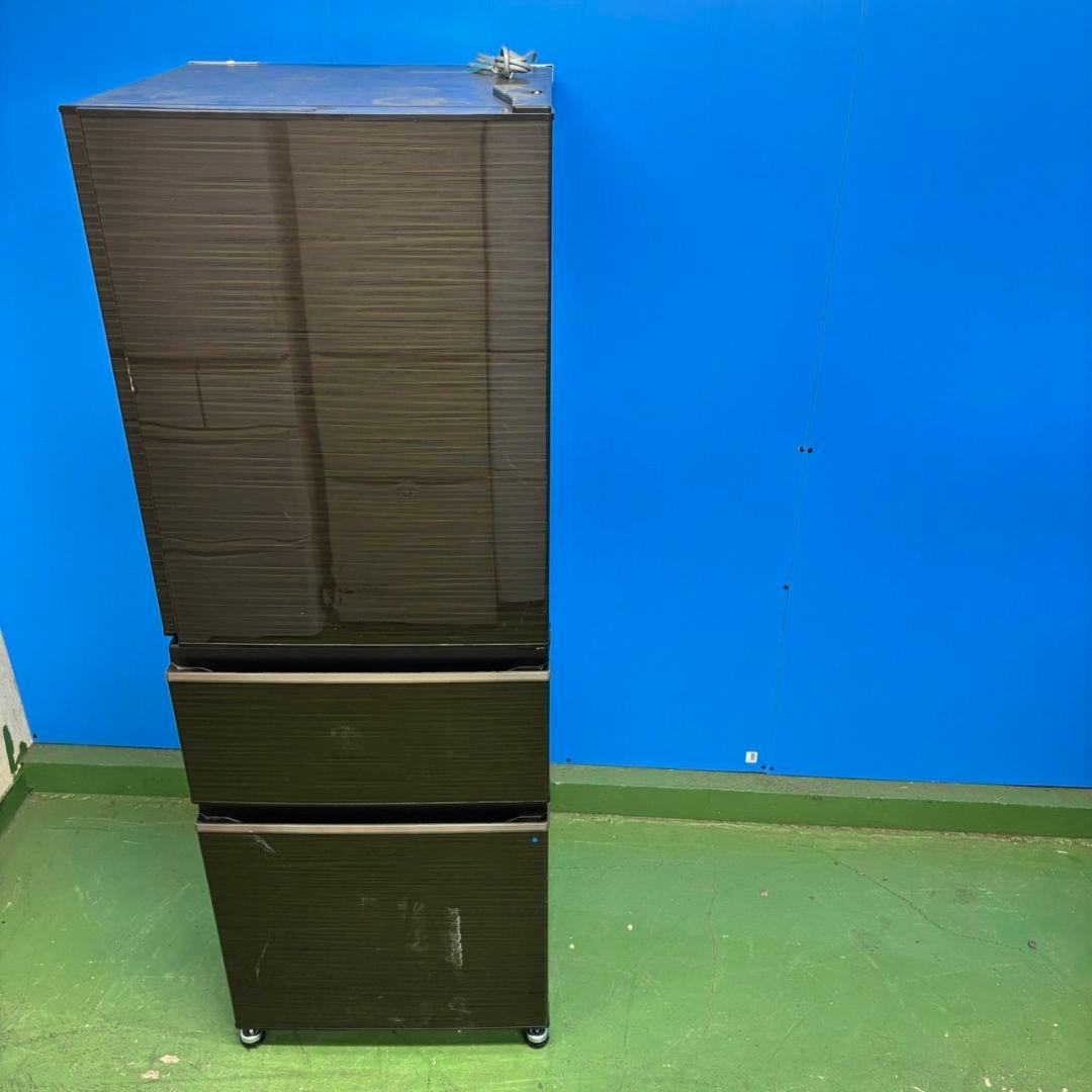 524 冷蔵庫　大型　300L〜400L 右開き　木目調　自動製氷機　極美品