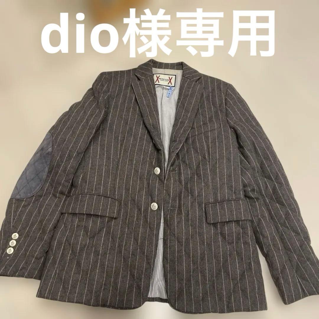 モンクレール　ストライプ テーラードジャケット ダウン90%