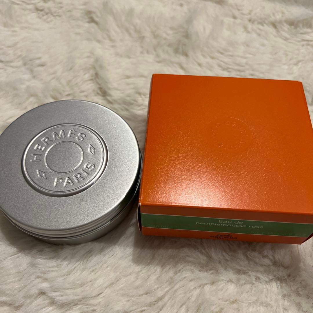 【新品未使用】HERMÈS ボディクリーム シルバー缶入り