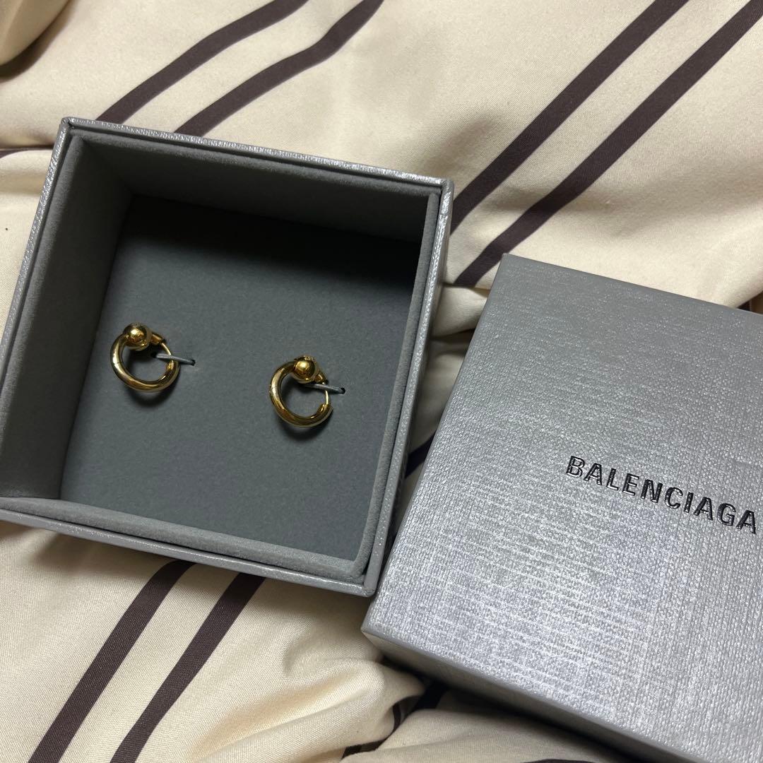 BALENCIAGA ゴールド フープピアス