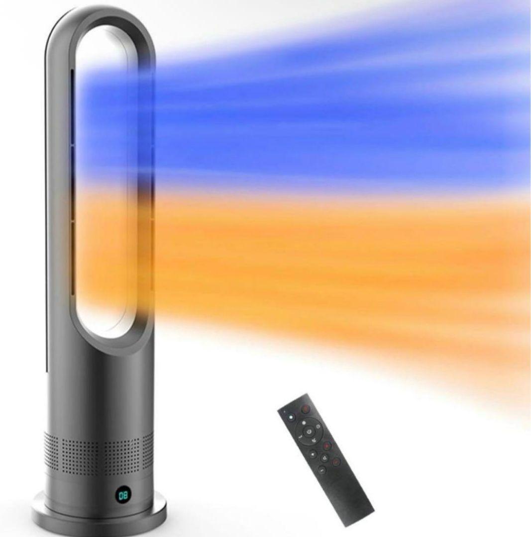 扇風機 タワーファン 温風 冷風 冷暖房 8段階送風＆3段階温風　DCモーター