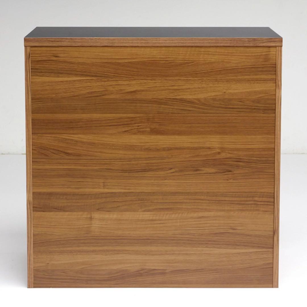 ウォールナット キッチンカウンター 収納力抜群