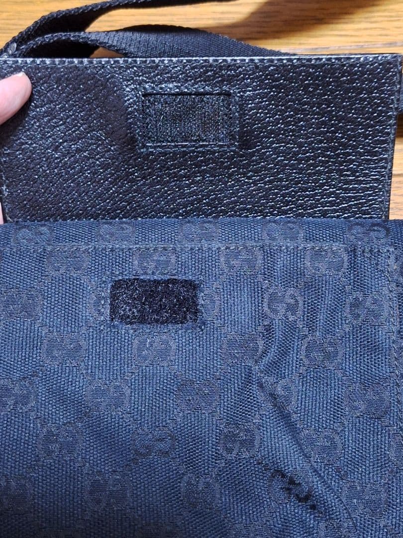 GUCCI グッチ ウエストバッグ ボディバッグ GG キャンバス ブラック