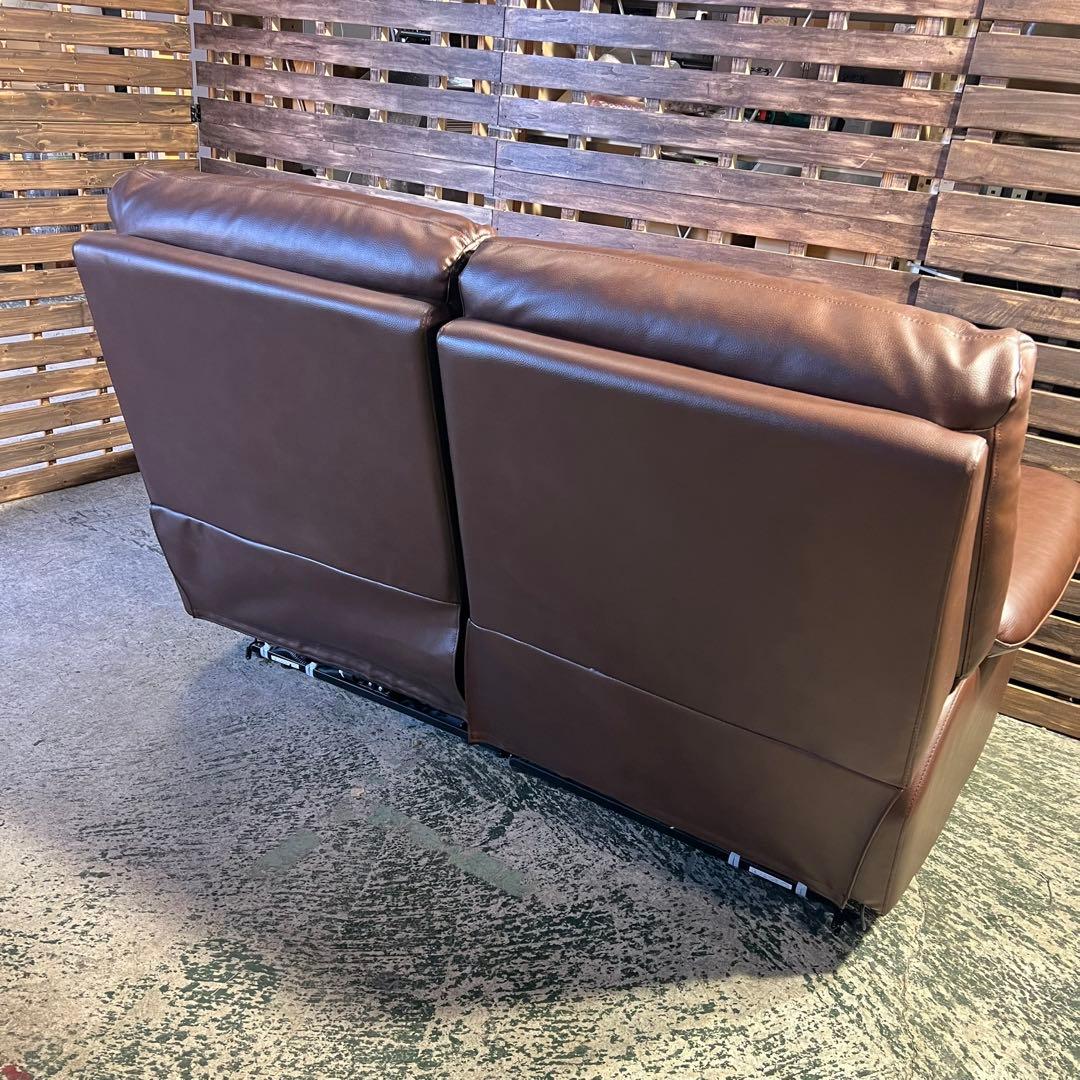 G223⭐︎ 電動リクライニングソファ　ニトリ　2人掛け　ブラウン