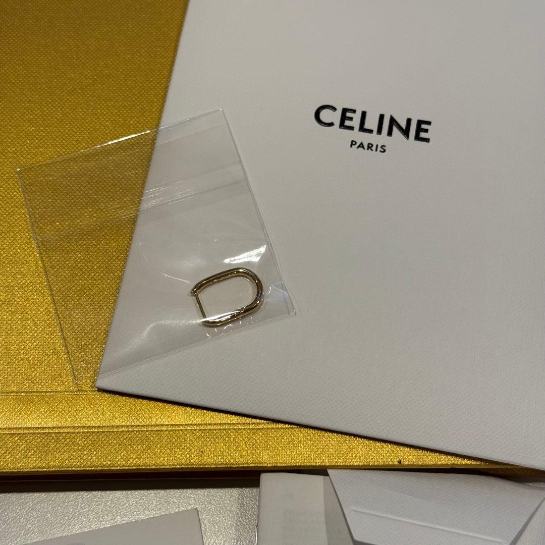 CELINE セリーヌ セパラブル フープ ブラスゴールド　ピアス