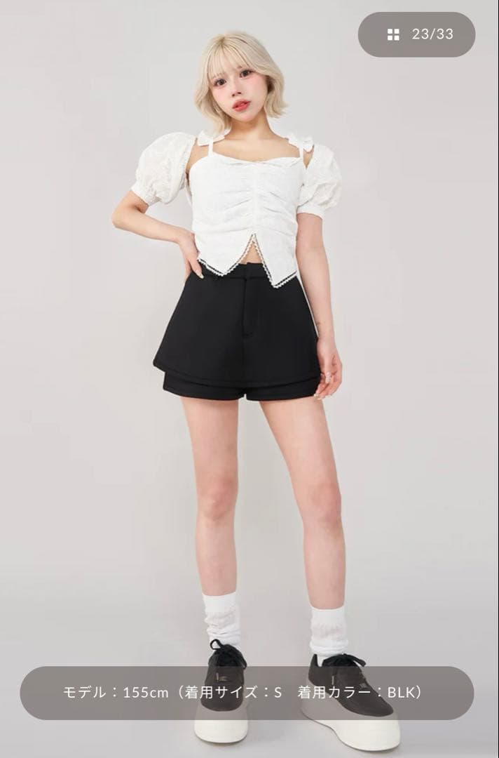 ♥️新品未開封darichシルエットカットスカートライクショートパンツS パンツ♥️