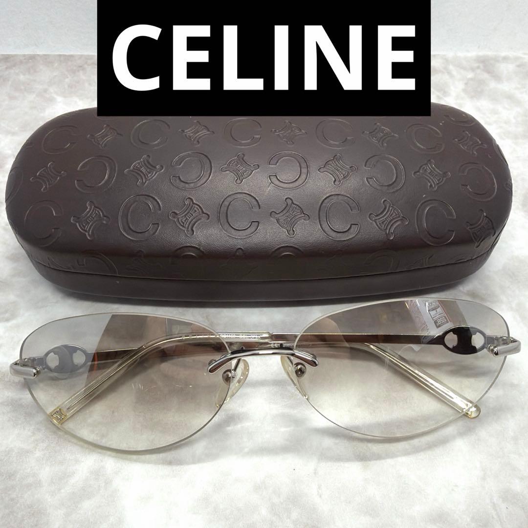 CELINE セリーヌ リムレス 度なし サングラス SC1159 ケース付き