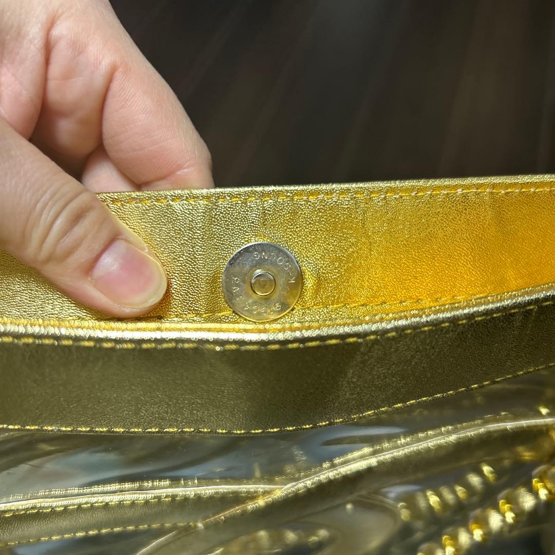 CHANEL GOLD CCロゴ クリアバッグ