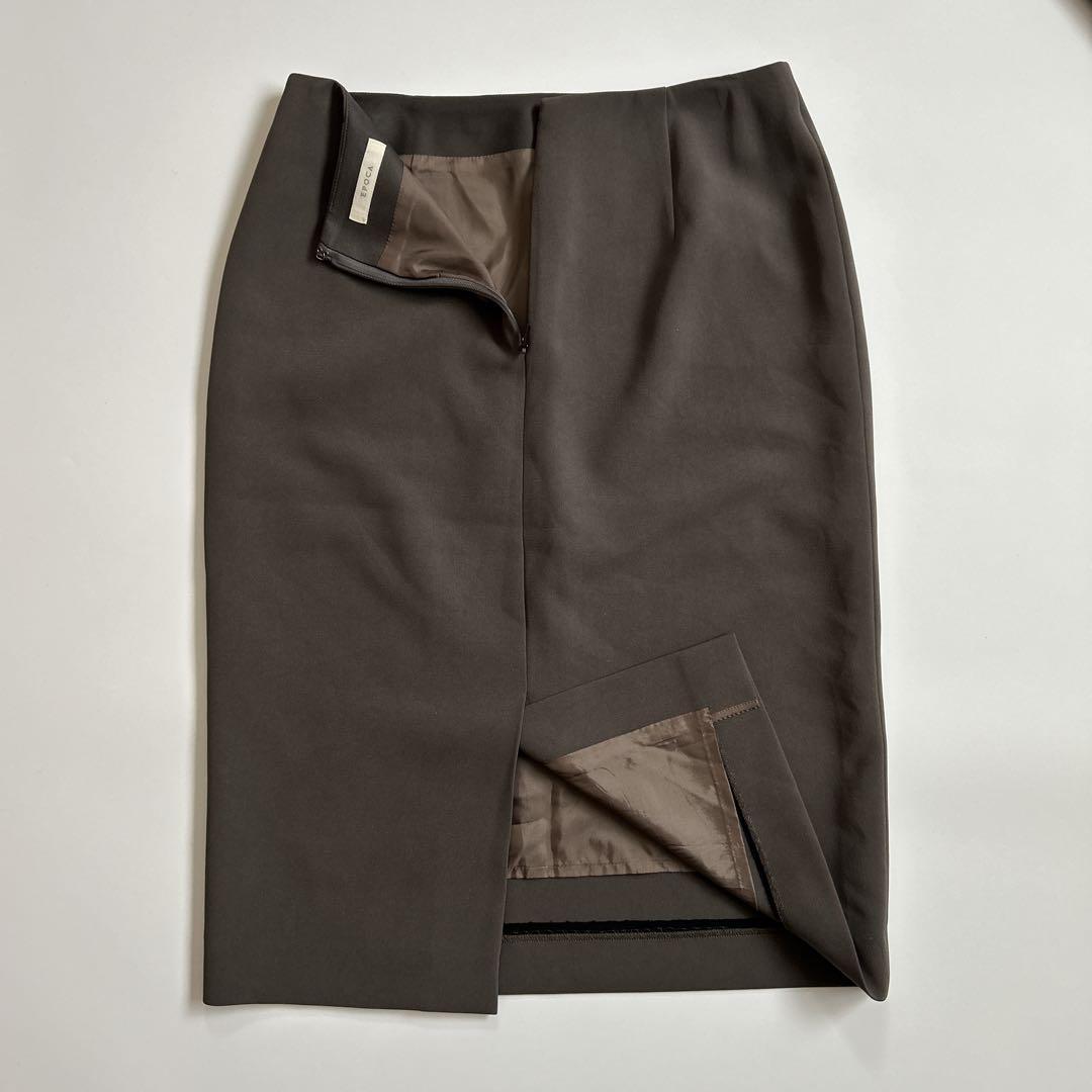 【美品】エポカ　ノーカラージャケット　スカート　スーツ　セットアップ　40 L