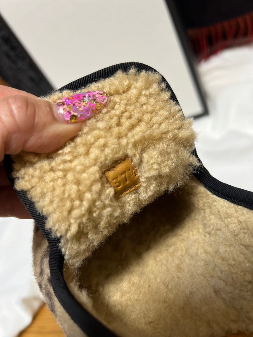 【正規品】GUCCI グッチ　ホースビット　スリッポン　ローファーウールGG柄