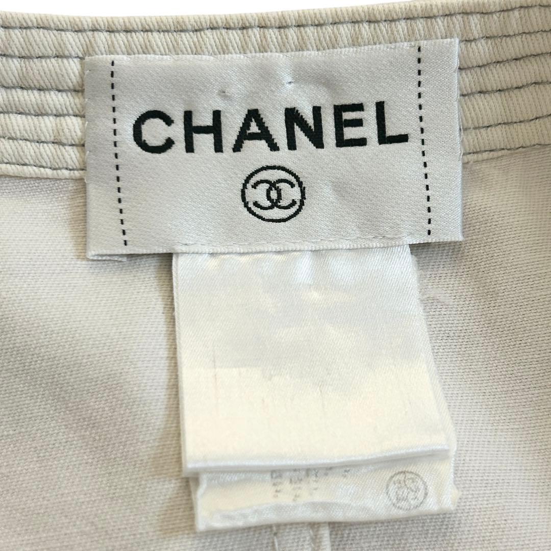 【希少❤︎美品】CHANEL ココボタン　パンツ　セットアップ　白 38