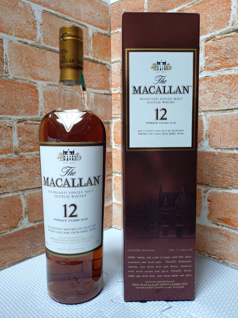 稀少 終売品 マッカラン 12年シェリーオークカスク 700ml旧ボトル 箱付き
