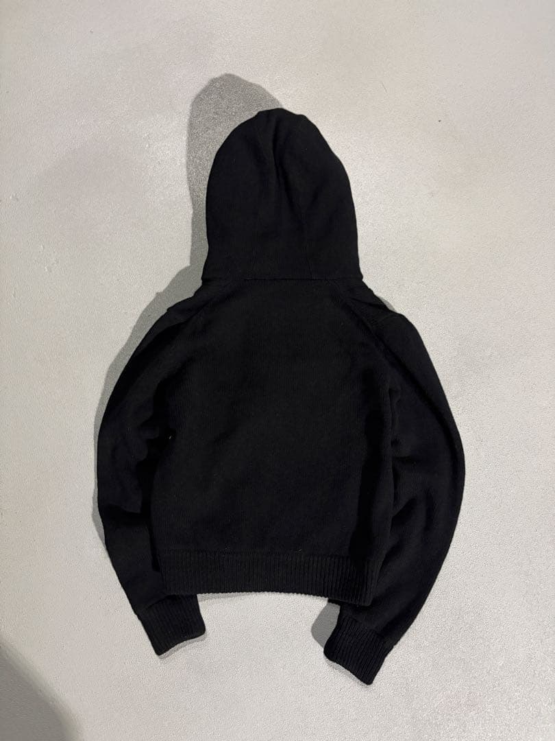 トップス PRADA SPORT fur knit hoodie black