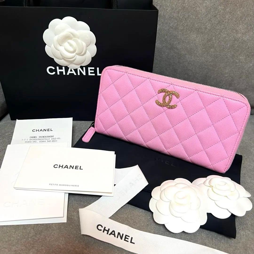 ✨カーミーさま専用✨CHANELグレインド シャイニー カーフスキン ピンク