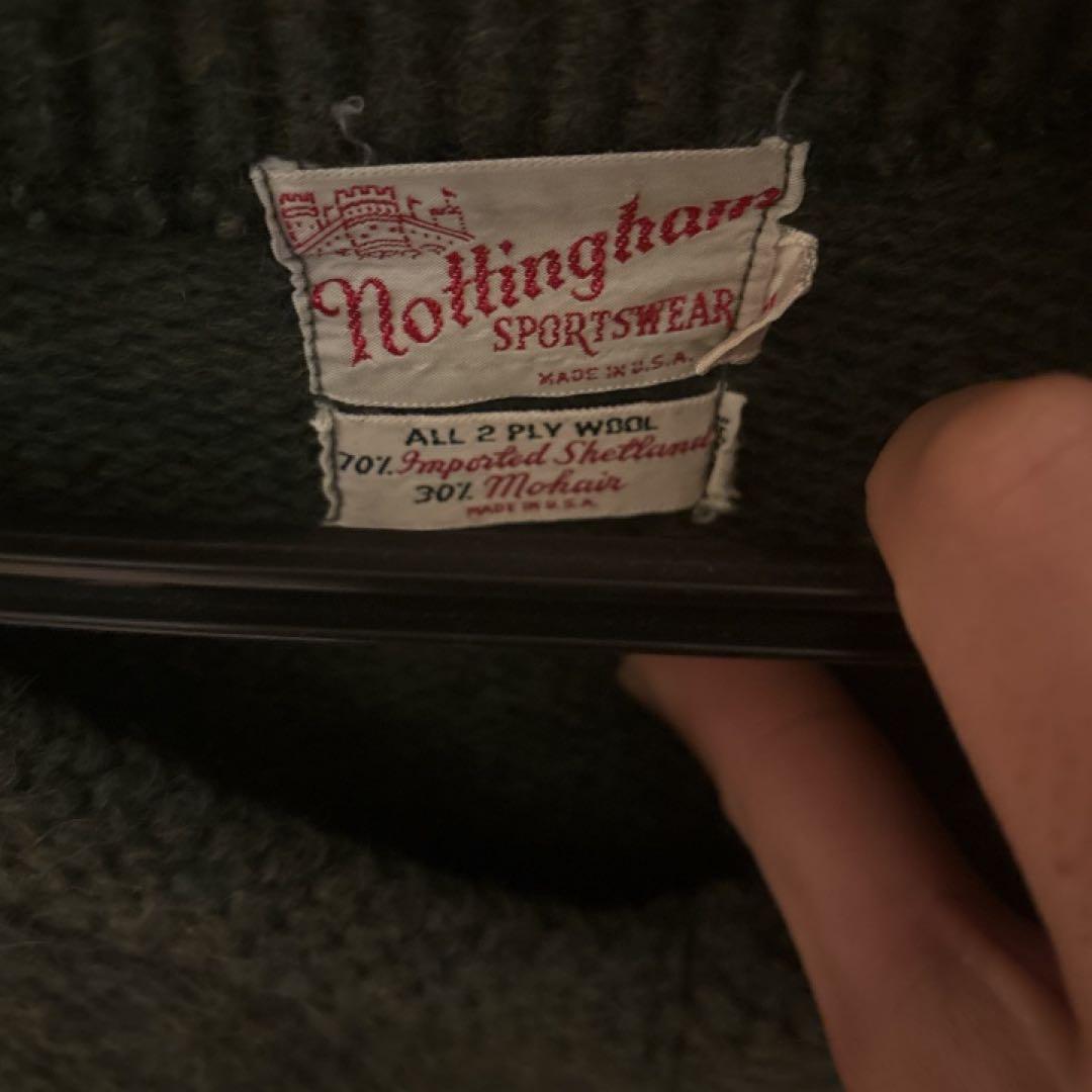 ミ*ス様 60s vintage mohairモヘアー　Vネック セーター　カー