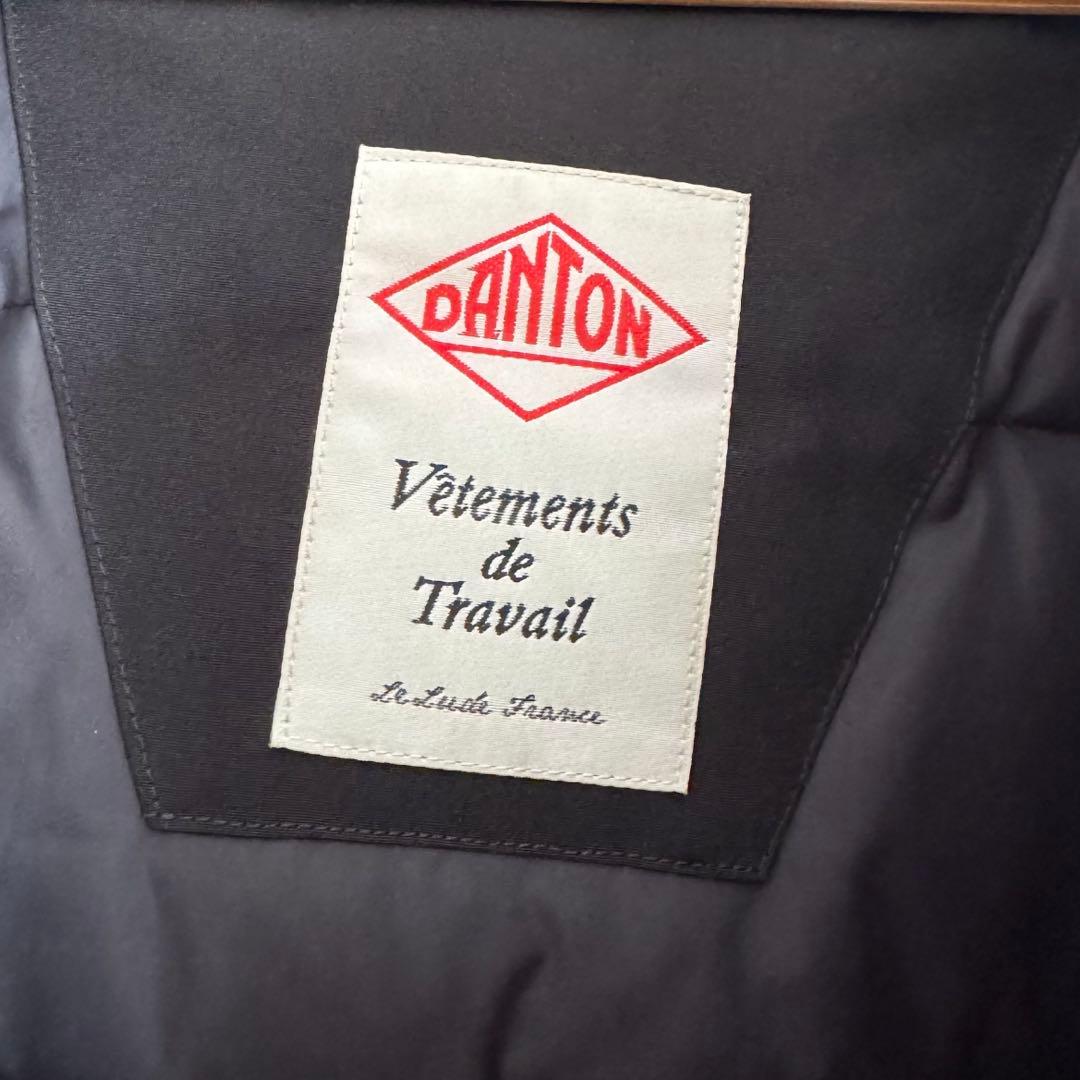 DANTON ダントン ブラック ファー付きダウンジャケット 38