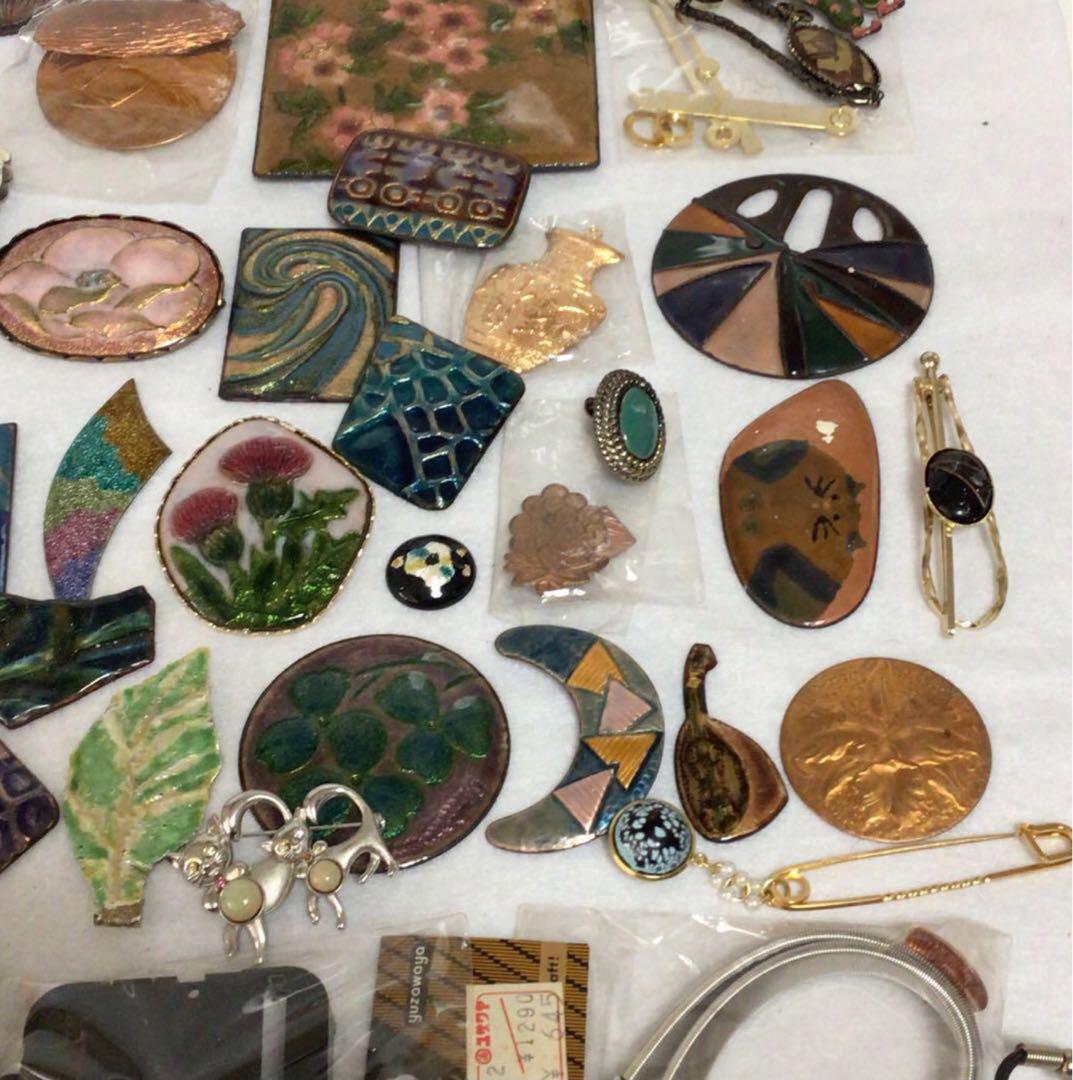 七宝焼き　アクセサリー　バッジ　ネックレス　ハンドメイド