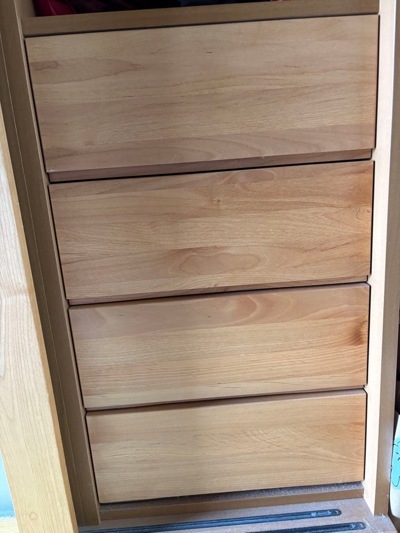 超美品　ナチュラルウッド スライドドア クローゼット