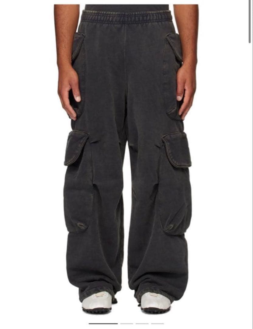 Entire Studios スウェット カーゴ パンツ ウォッシュブラック