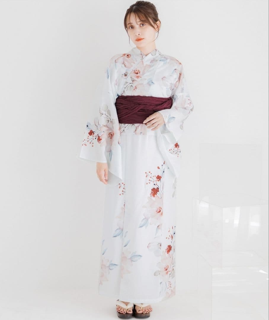 Dita　ディータ　 2way ワンピース浴衣　キャミソール浴衣　水彩の幻想牡丹