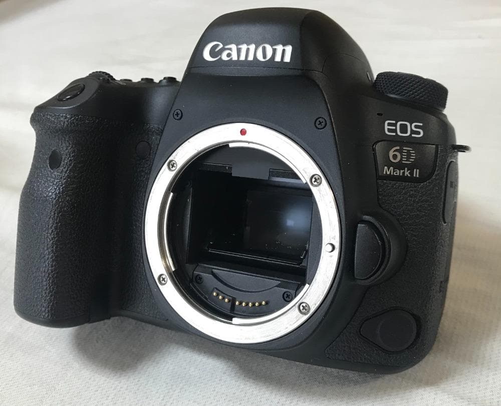 EOS6D MarkⅡ+予備バッテリ－2個付き+液晶部ガラスコーティング
