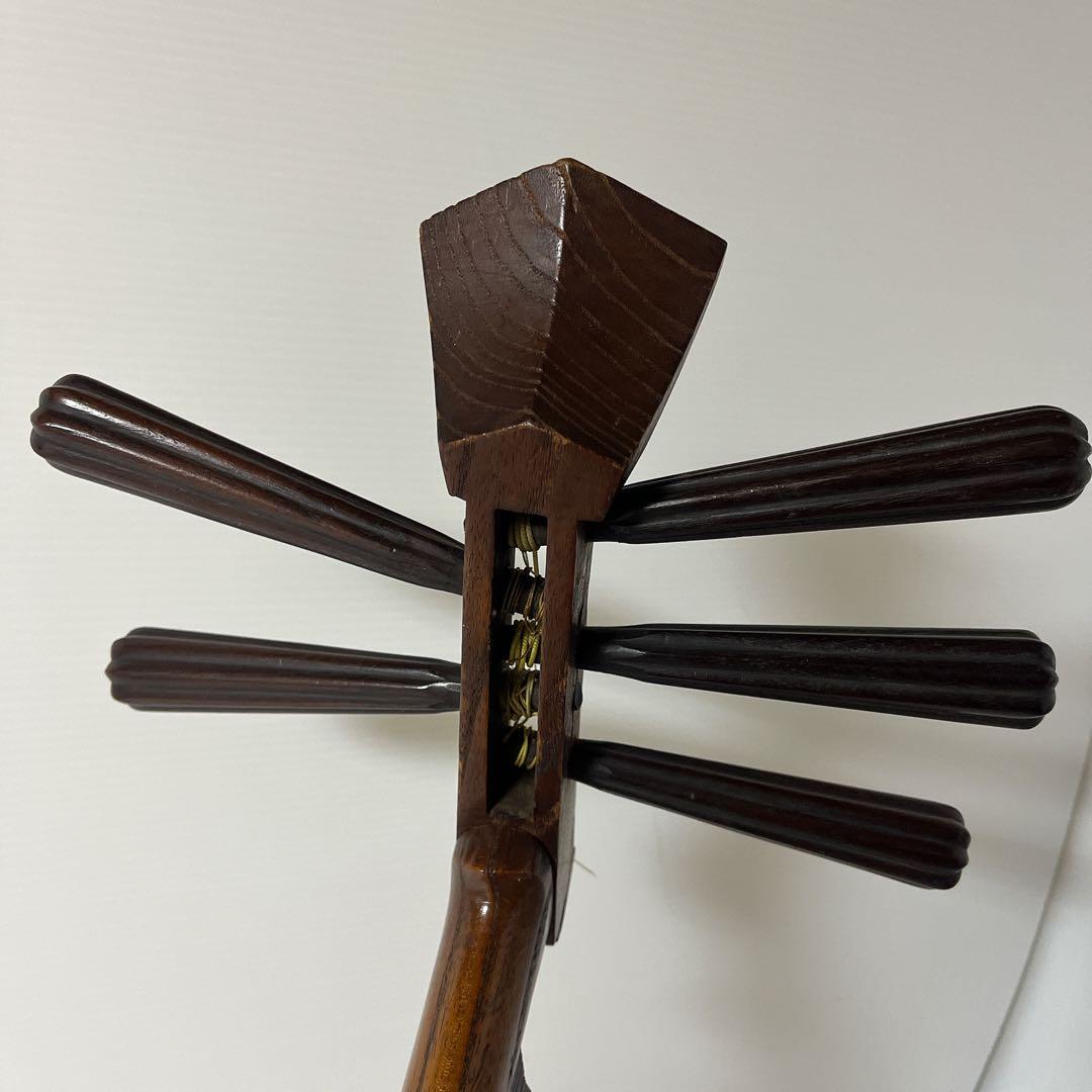 筑前琵琶 五弦 レトロ 弦楽器 ヴィンテージ 時代物 古美術