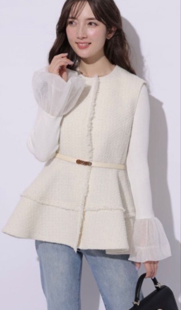 ツイードぺプラムジレ　アプワイザーリッシェ