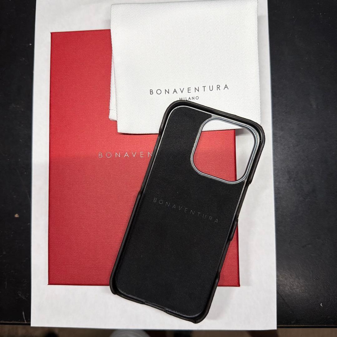 BONAVENTURA iPhone16Proケース ネイビー