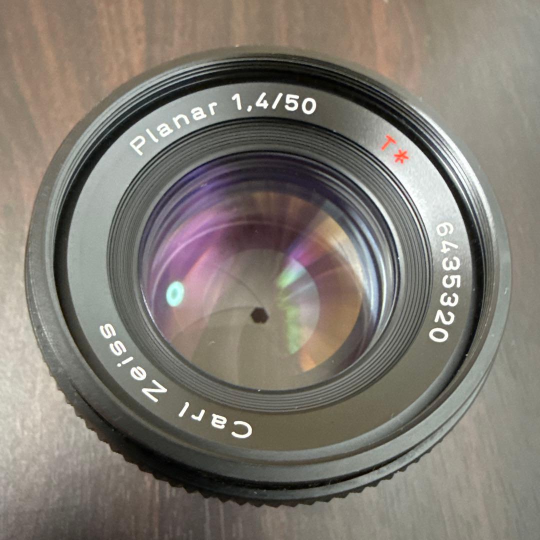 Carl Zeiss Planar 1.4/50 レンズ　マウントアダプター付き