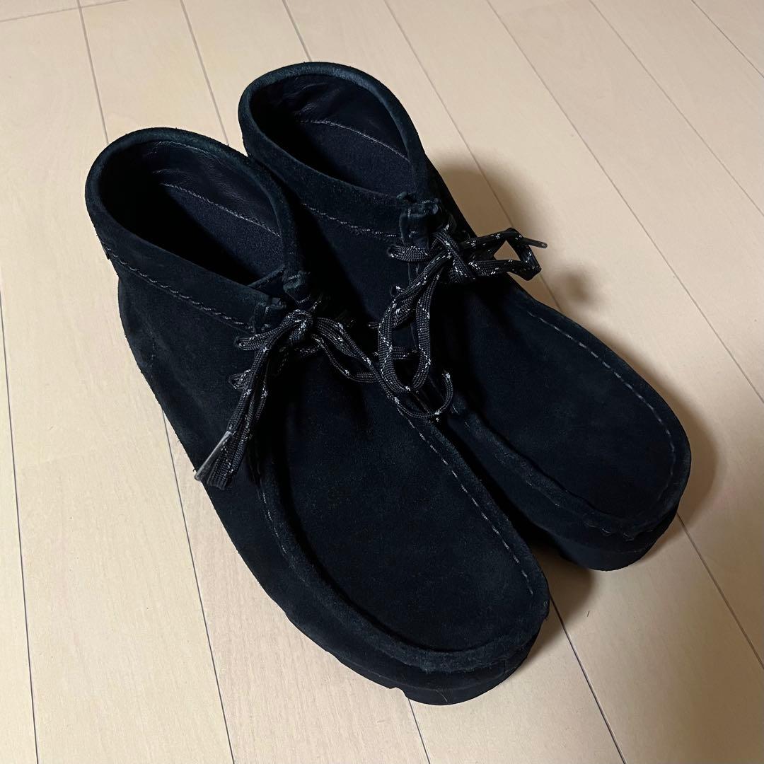 防水 Clarks ワラビー GTX UK6 黒 Wallabee ennoy