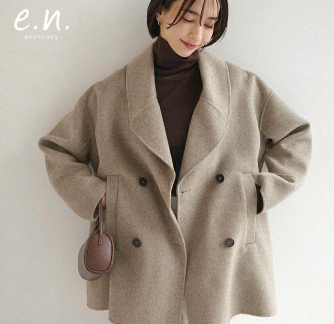 evernavy エバーネイビー リバー ピーコート ベージュ